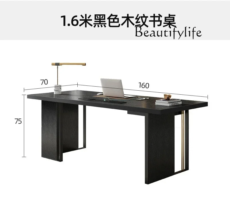 Italian minimalist computer desk design solid wood desk