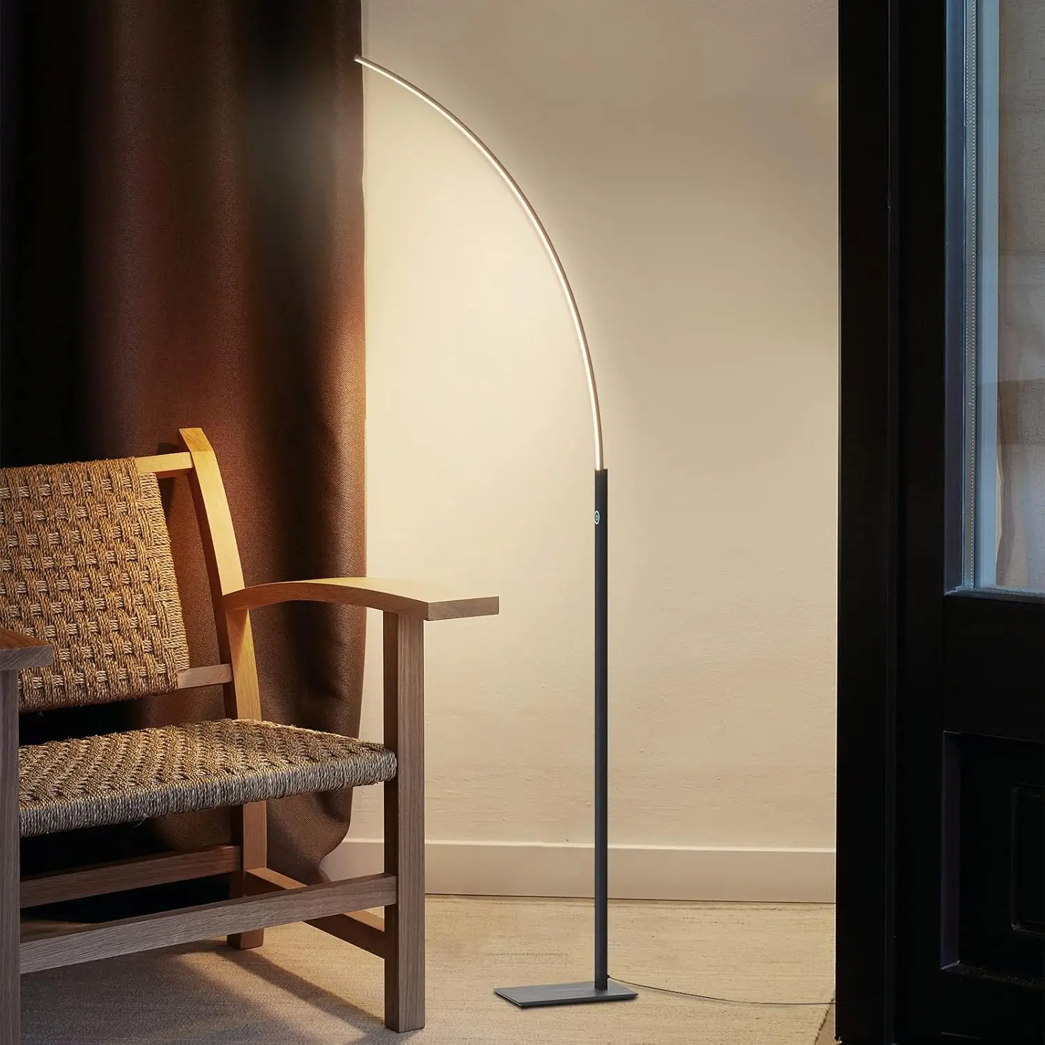 

Arc Corner Floor Lamp - 3000K Warm White & 3 Brightness Presets - Curved LED Accent Lamp with Touch Switch - 63"