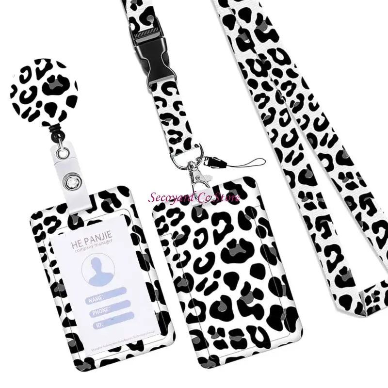 カード所有者の身分証明書カードバッジホルダーとストラップセットを備えたN3UC格納式ランヤード