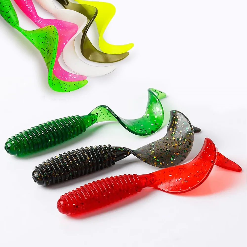 GOBAIT Vinilos Cola T con Jig Head para pesca - imagen 4