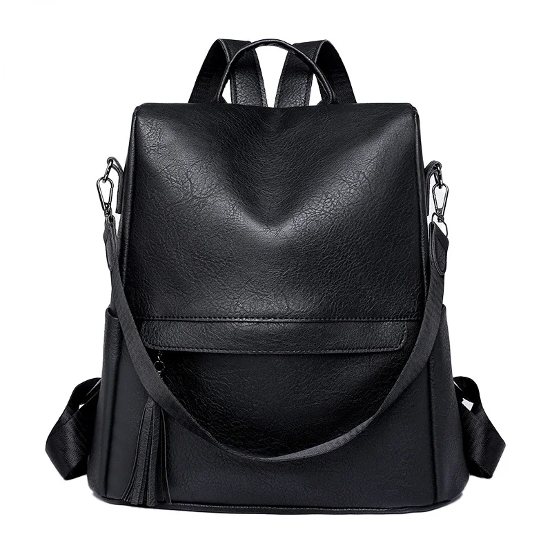 Rucksack Damen große Kapazität Retro einfarbig Rucksack multifunktion ale Freizeit reise Anti-Diebstahl-Rucksack Großhandel