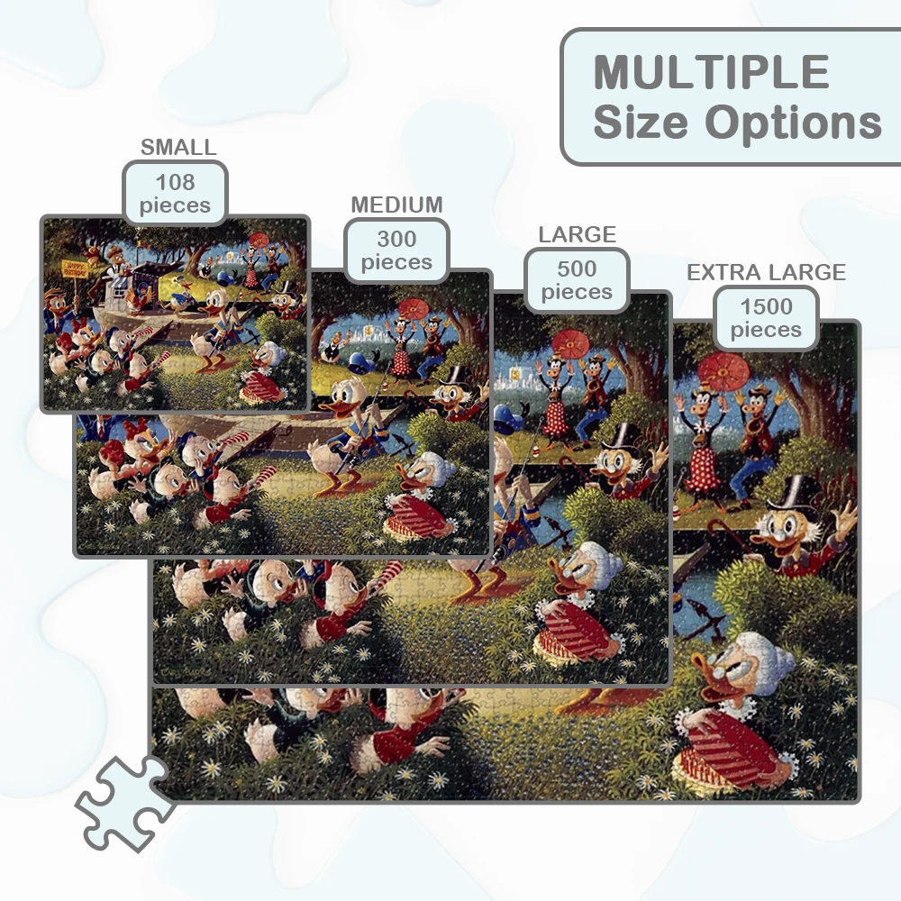 Puzzle Vintage Disney Kreskówka Kaczor Donald Zabawki Edukacyjne Postacie Disneya Gra Planszowa Urodziny Duże Puzzle dla Dorosłych