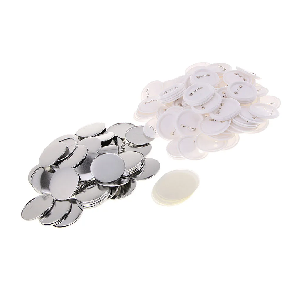 Components of 100 Buttons, Buttons with Pin for Button Maker