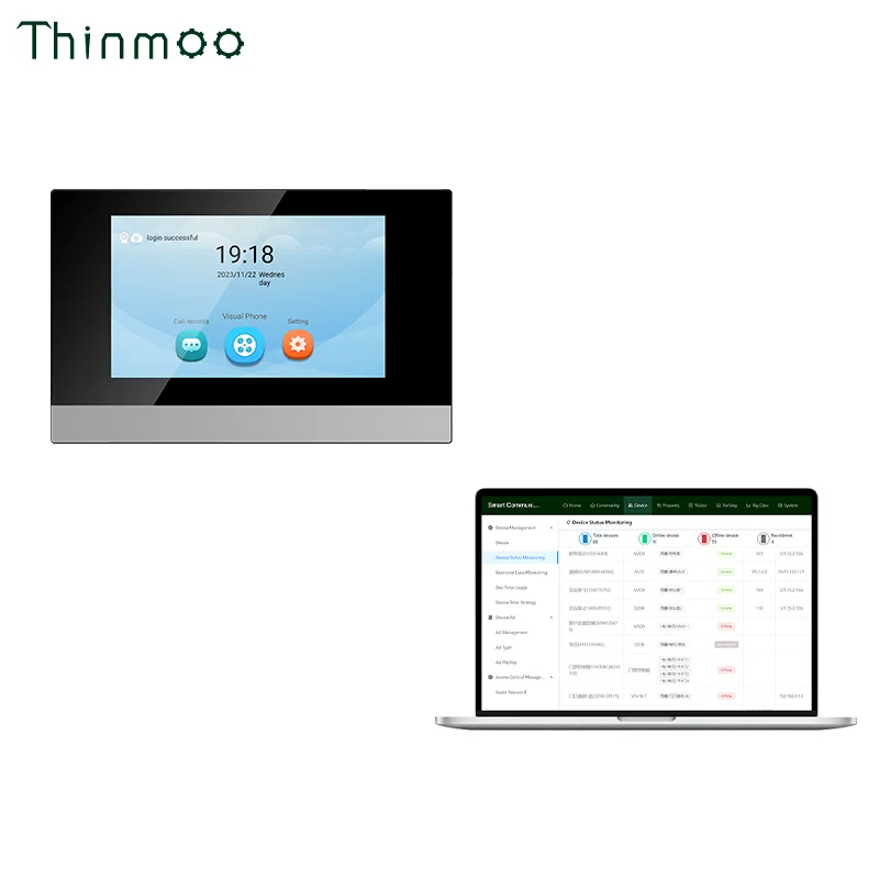 Community Home Indoor Visual Intercom Extension Direct Connection Unit Door Host No Installation, No Wiring Required