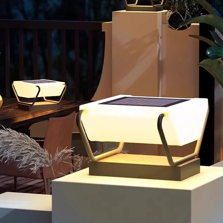 

European Luxury Modern Solar LED Pillar Lamp Stainless Steel Body Hotels Gardens Villas Residential Wall Decor Factory Direct