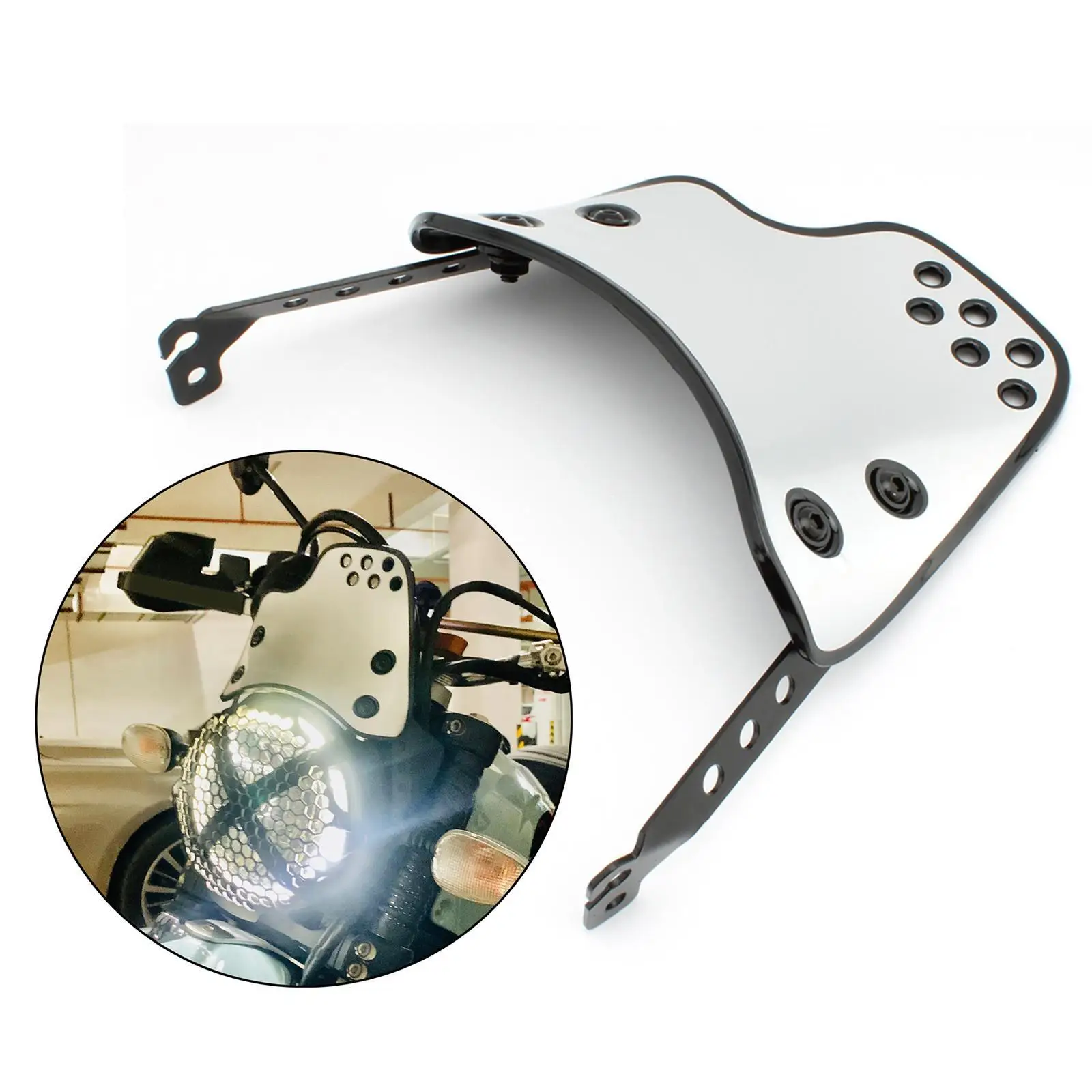 Motorcycle Windscreen Versatile Lightweight Provides Safety And Protection Front Smoke Windscreen