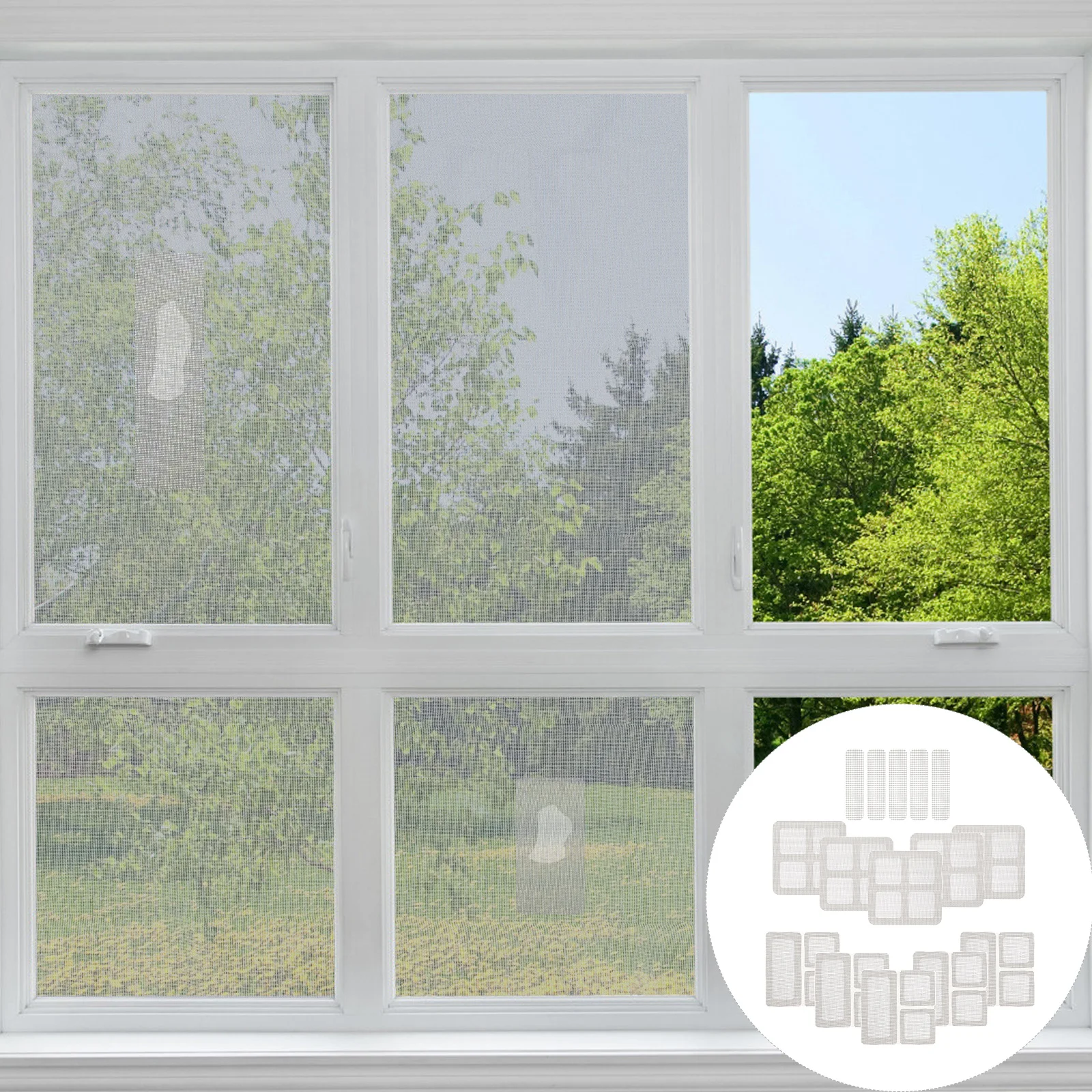 

15pcs Patch Tear Hole Door Repair Kit Fix Mesh Window Screen Tape Door Window Screen Repair Windows Hardware