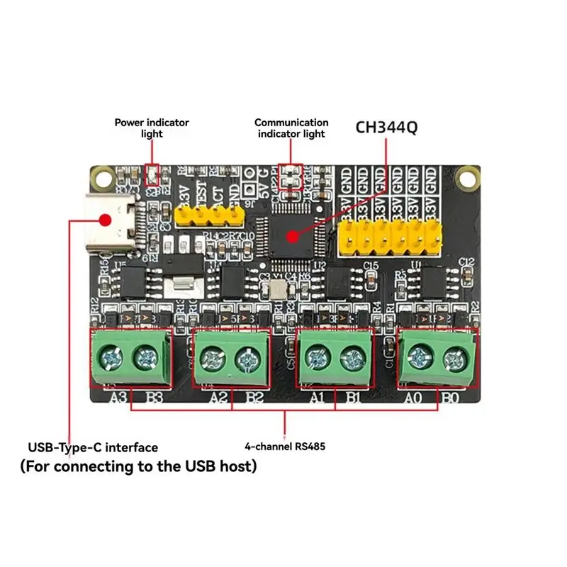 Nieuw - USB naar 4 RS485-module USB naar 4 RS485-uitbreidingsmodule Multi-poort uitbreidingsmodule