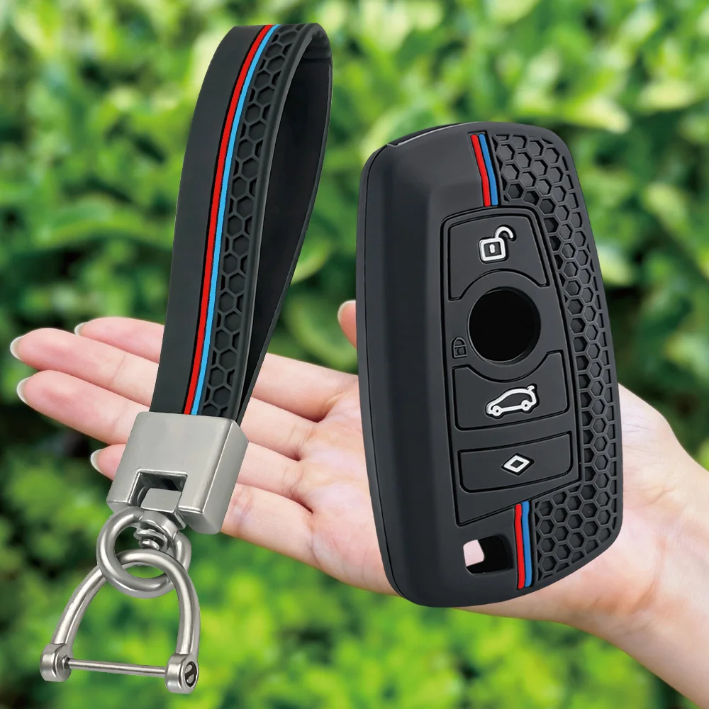 Silicone Car Key Case Cover Shell Fob for BMW F30 F31 F32 F34 F20 F21 F07 F10 1 3 5 7 Series X1 X3 G01 X4 G02 X5 F15 F16 M3 M4