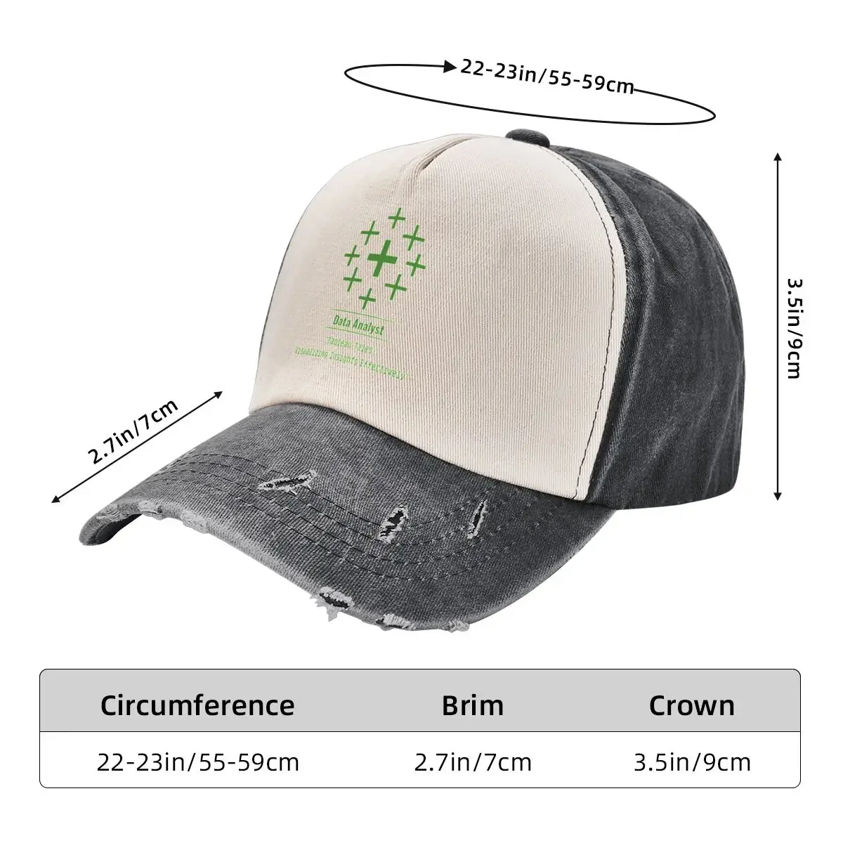 Data Analyst - Tableau Baseball Cap Sports Cap custom Hat funny hat Sun Hats For Women Men's