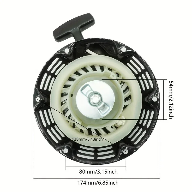 LUSQI Seilzugstarter für Predator Rato 196cc 212cc 6,5PS 7PS OHV Motor Generator Go-Kart Ersatzbaugruppe – Detail 6