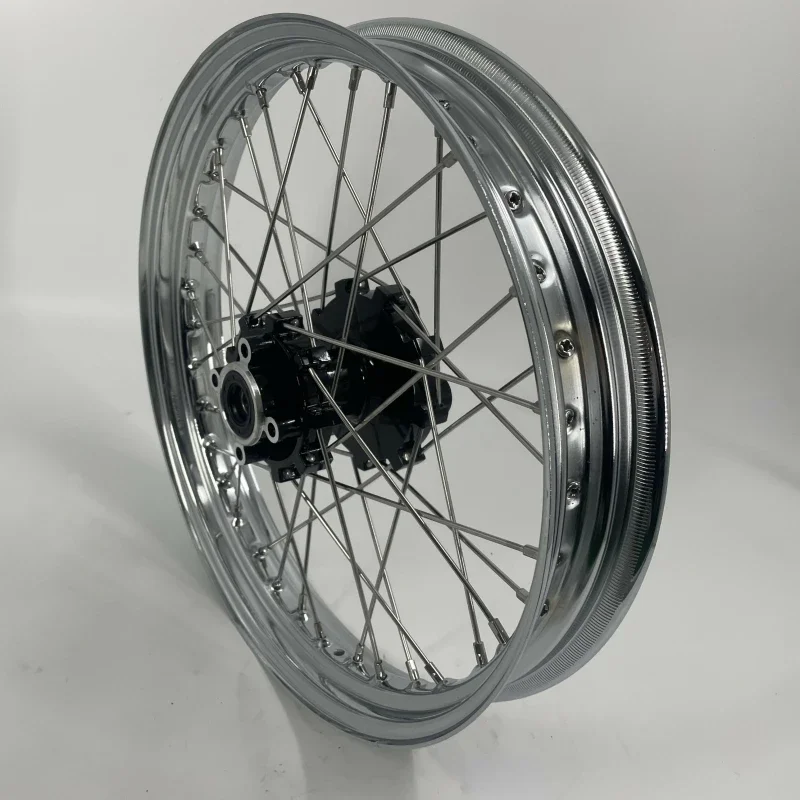 【Premium quality】Motorcycle WHEEL - REAR - ALL CHROME - STAINLESS SPOKES For MUTT Motorcycle Original Parts MPT-0134