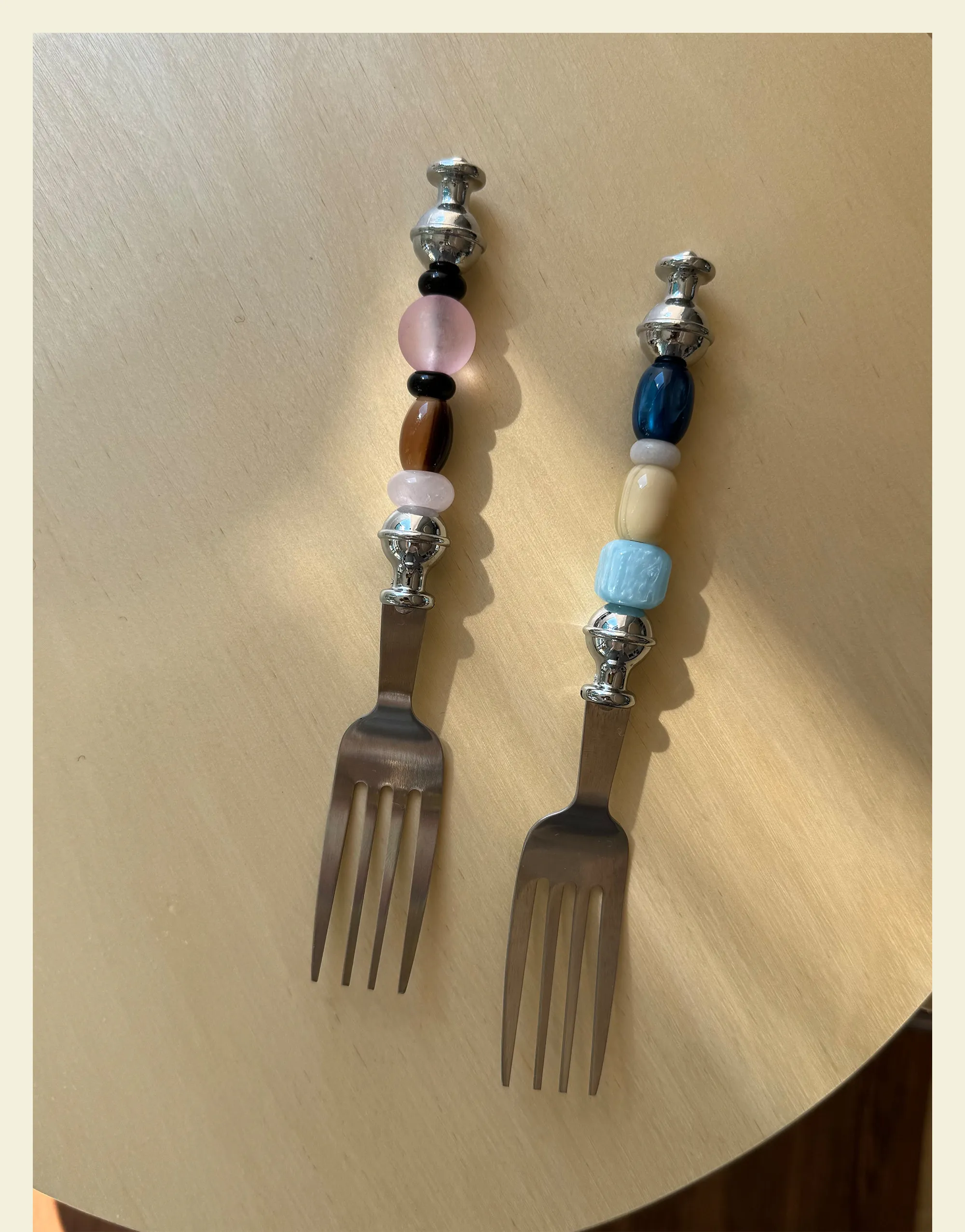 Luxurious Colored Beads Stainless Steel Fork, Butter Knife Tableware,Western Luxury Dinner Set Mirror Elegant Knife Fork Spoon view 4