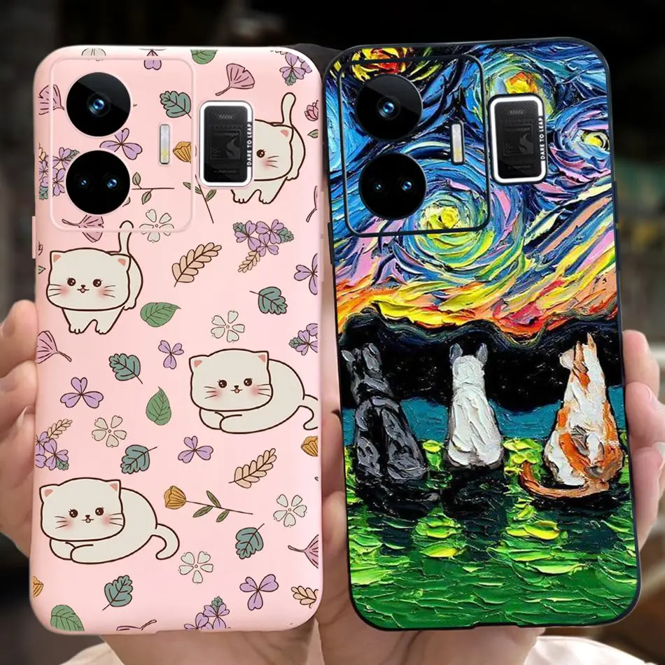 For Realme GT Neo 5 Case 2023 Cute Cartoon Candy Color Soft Silicone TPU Cover For Realme GT Neo5 RMX3706 Phone Bumper