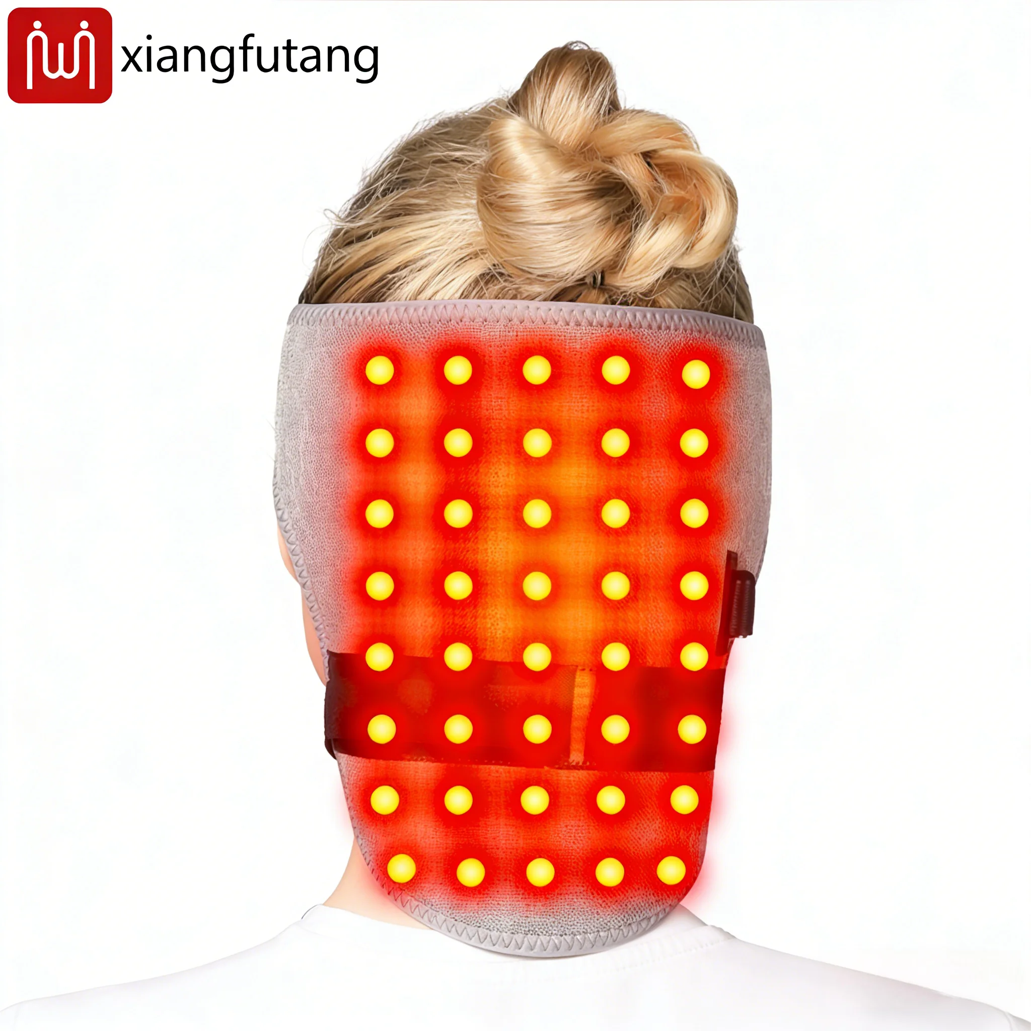 

Red Light Electric Heating Neck Head Support Pad – Relieves Neck and Head Soreness/Fatigue, Hot Compress for Meridian