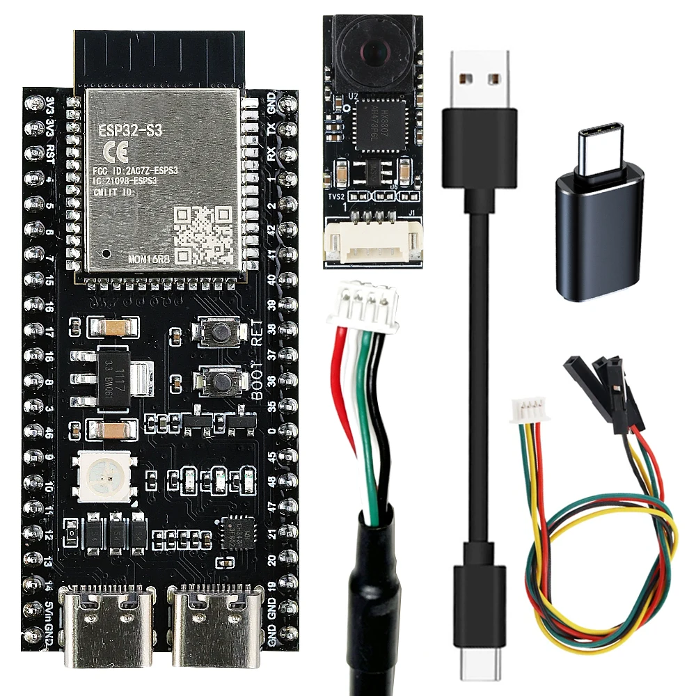 Neues ESP32-S3 N16R8 Entwicklungsboard mit USB-Kameramodul-Kit 720P 1280*720 1MP 65 Grad für Android Win 10 11 ESP32S3 IOT