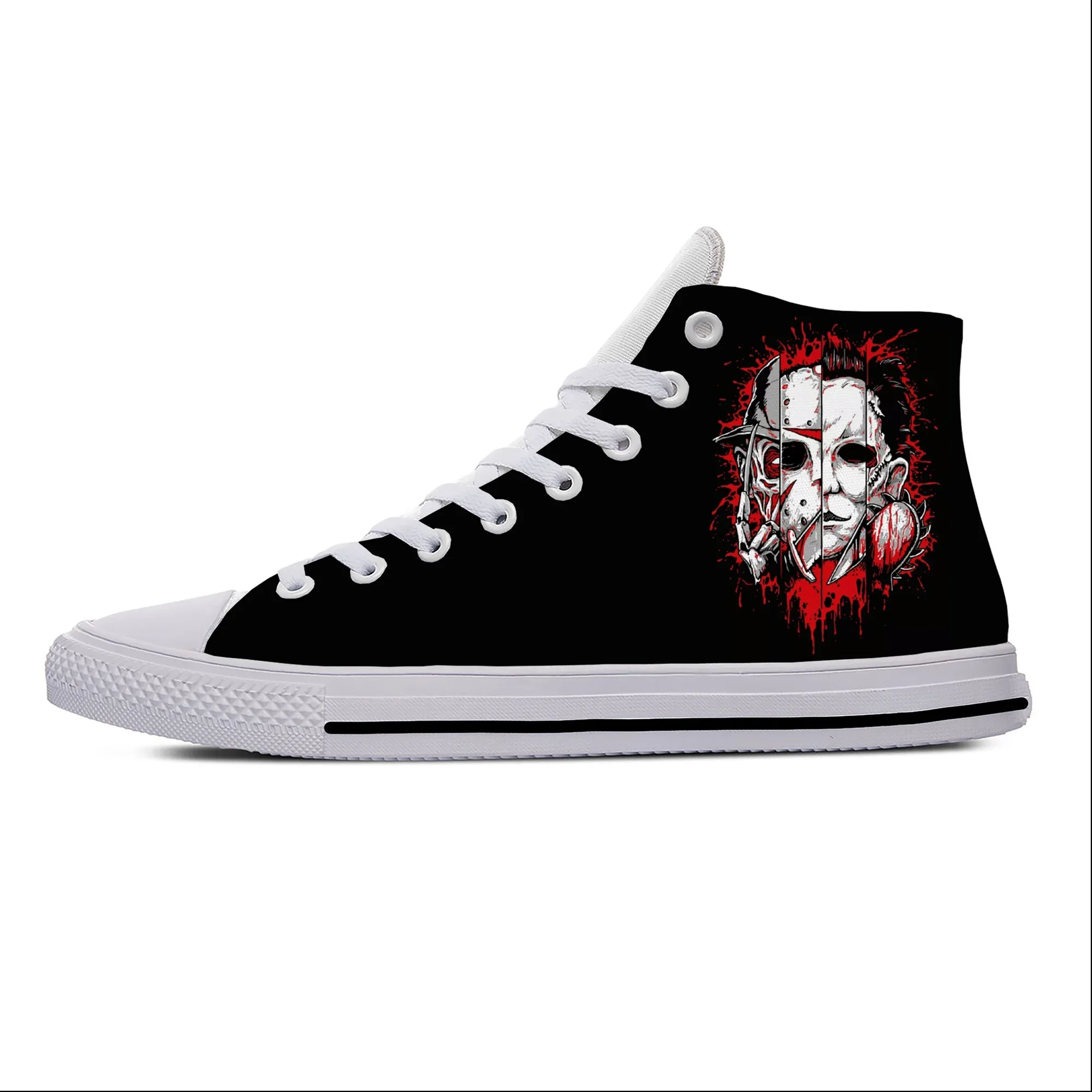 Hot Michael Myers Horror Pinhead Chucky Jaws Scream scarpe Casual scarpe da tavola leggere alte scarpe da ginnastica traspiranti da uomo e da donna