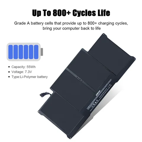 SKOWER Högpresterande A1375 A1406 A1405 A1377 Laptop Batteri För Apple Macbook Air 11 13 tum A1466 A1370 A1369 A1465 10 best sales MacBook-batteri - №1