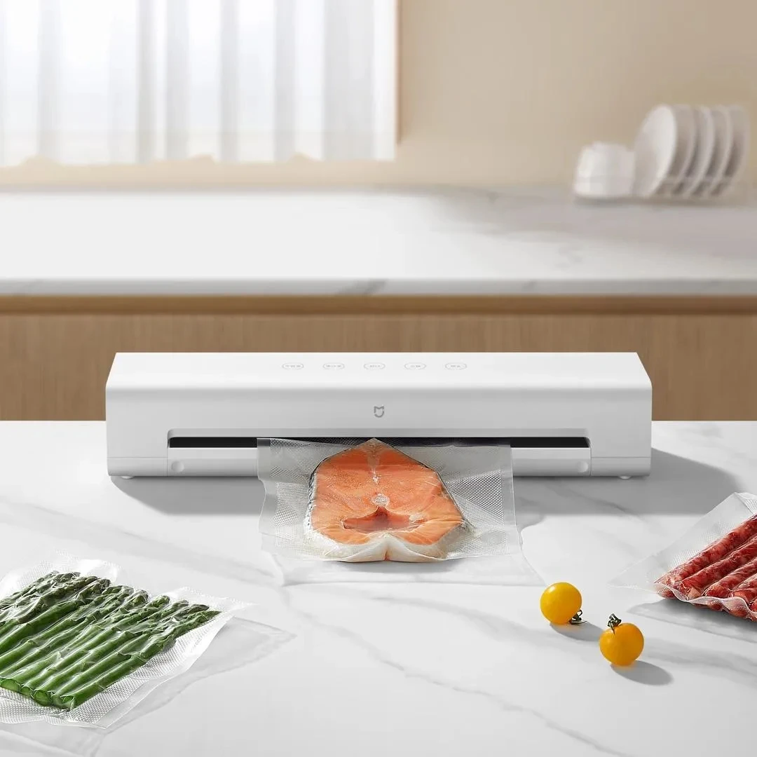 

XIAOMI MIJIA 220V Vacuum Sealers Machine With Free 10pcs Vacuum Bags For Kitchen Household Food Vacuum Sealer Packaging Machine