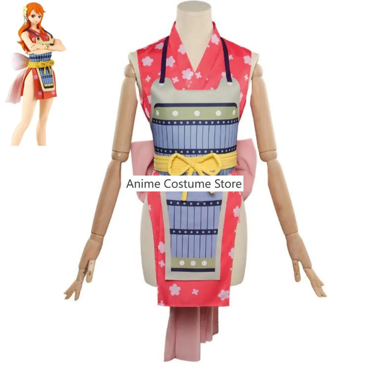 Anime Nami Costume Cosplay Wano Kuni Country Japanese Armor Kimono Combat Uniform parrucca donna Sexy Halloween Christmas Suit