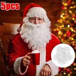 Santa Claus Fake Beard White Moustache Christmas Party Cosplay Props 2025 New Year Decoration Supplies Noel Kids Toy Gift Favors