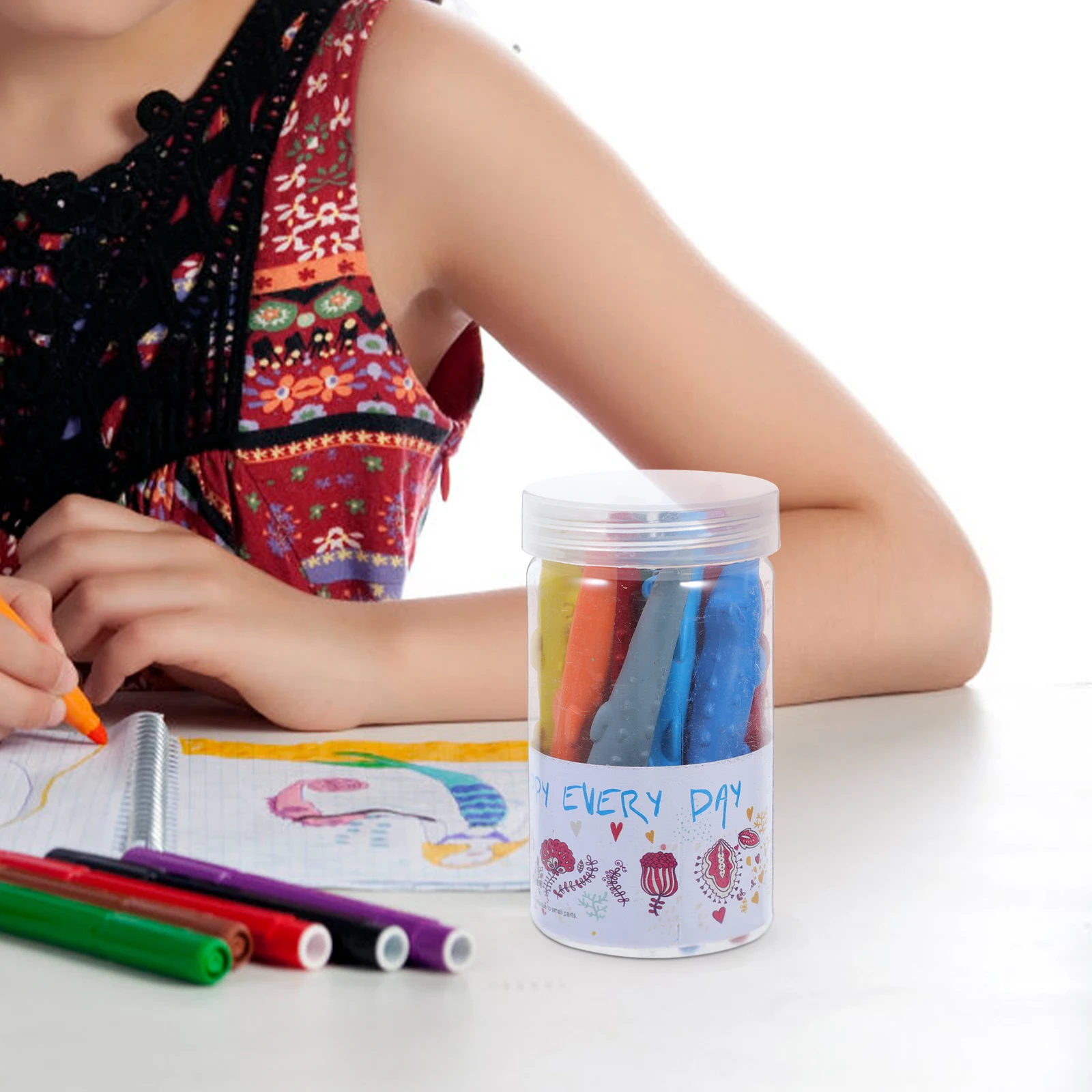 

12Pcs Washable Crayons Multi-Color Erasable Kids Drawing Set Cute Crocodile Shape Easy Grip for Toddlers Creative Art Classroom