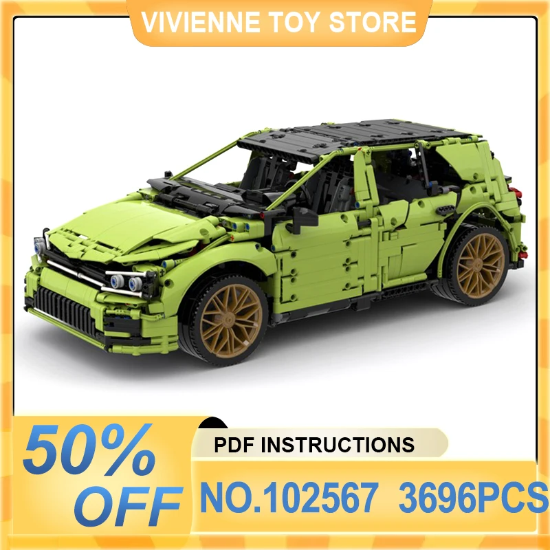 MOC-102567 Compatible With 42115 Technical Super Golf R Sport Car Building Blocks Bricks DIY Puzzle Children Toys Christmas Gift