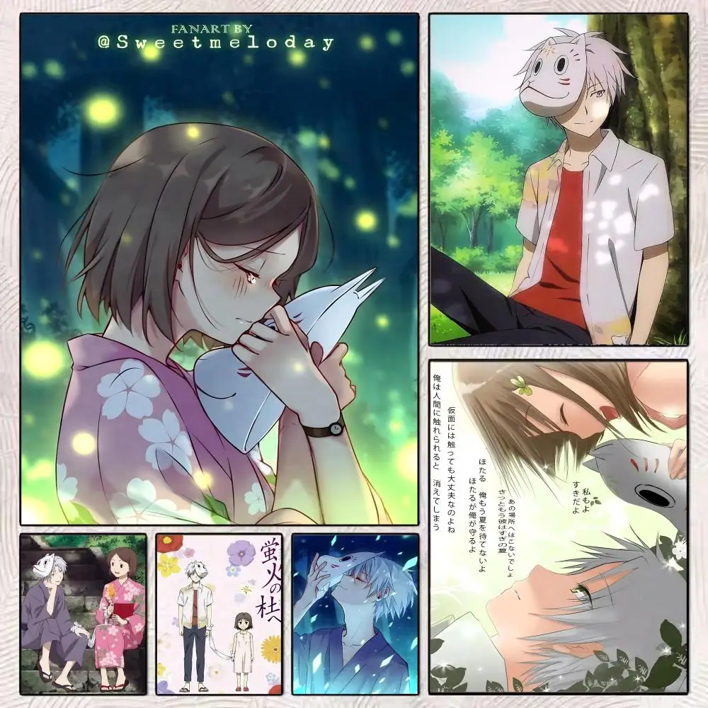 

Anime H-Hotarubi no mori e Poster HD Art Mural Wallart Poster Waterproof Vintage Print Decor for Home Decoration DIY Durable