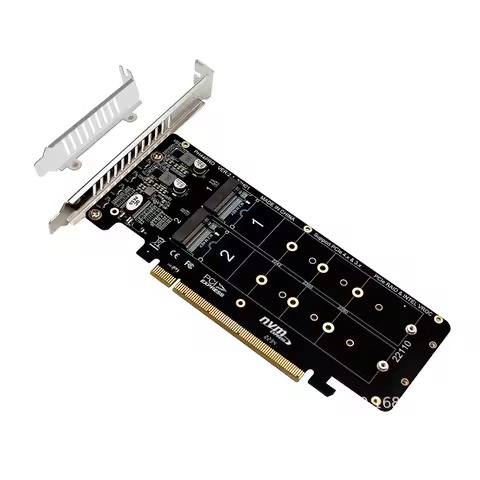 PCIE X16 to M.2 M-key NVME Converter 2230 2242 2260 2280 NVME 4pcs SSD 2U Server 4.0 Bifurcation RAID Controller Expand Card