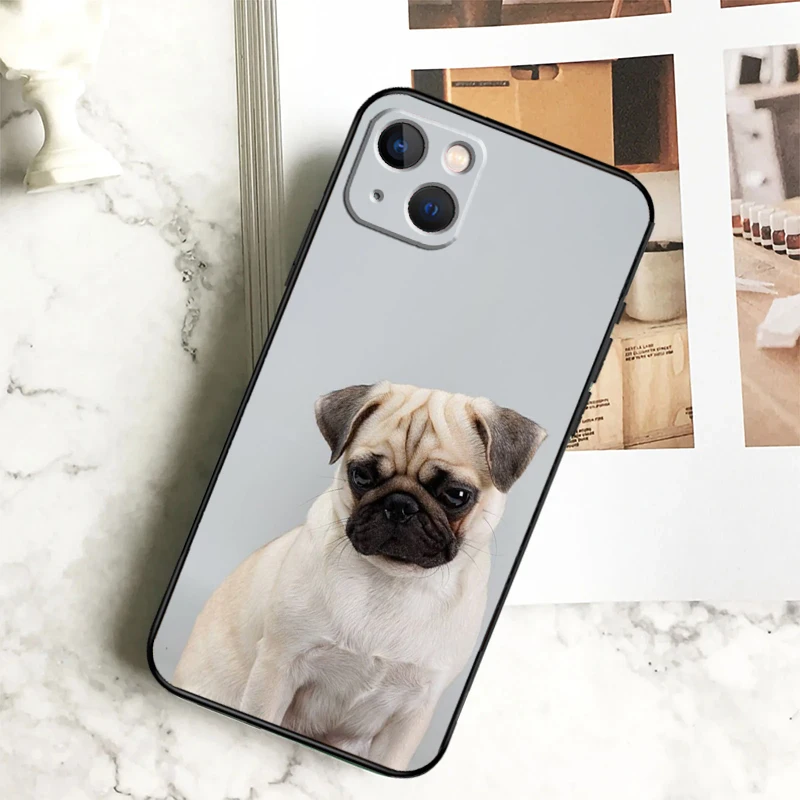 Cute Pug Dog Funda For iPhone 15 16 13 12 Mini 11 14 Pro Max 7 8 Plus X XR XS Max Phone Case
