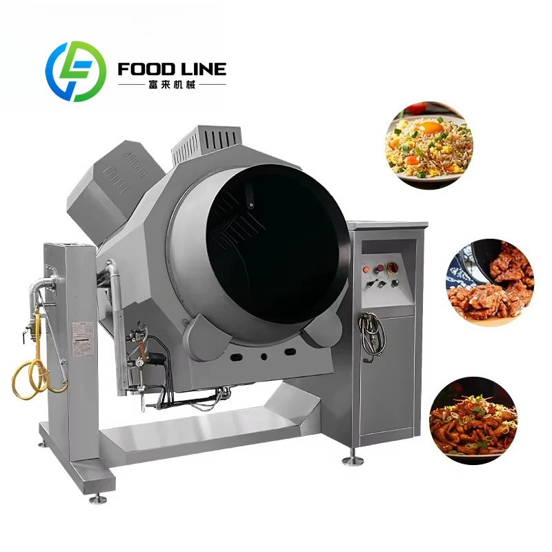 

Commercial Restaurant Non-stick Frying Rice Machine Automatic Stir Fry Drum Cooking Pot Robot Cooker Customized