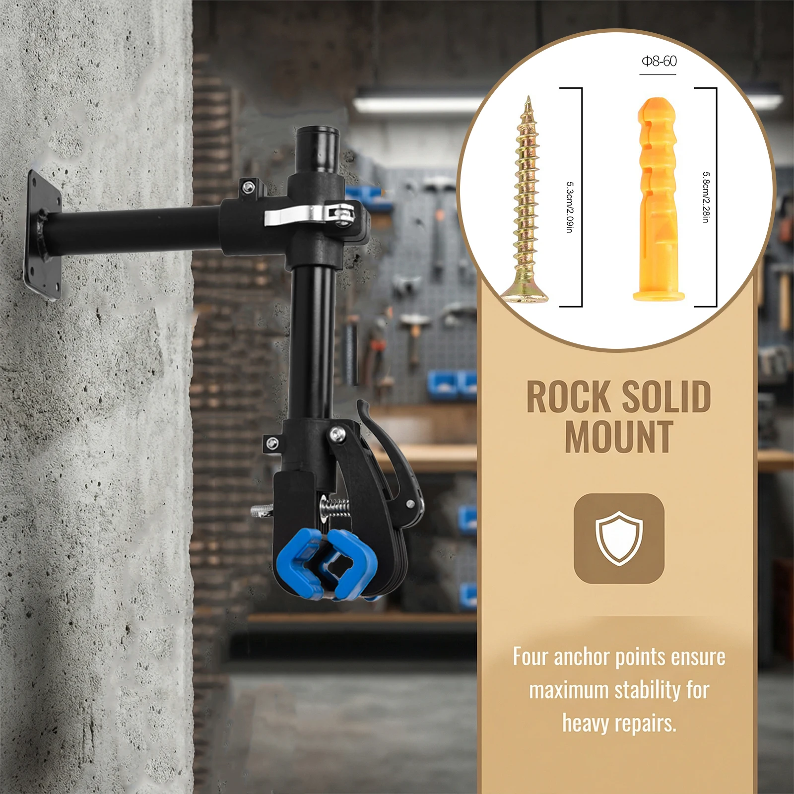 

Стойка для ремонта велосипедов, настенная, для обслуживания горных и шоссейных велосипедов