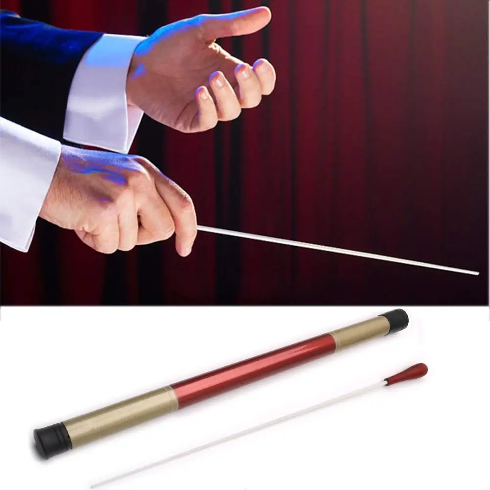 Wooden Baton Band Conductor Stick Rhythm Music Director Orchestra Concert Conducting Rosewood Handle With Tube