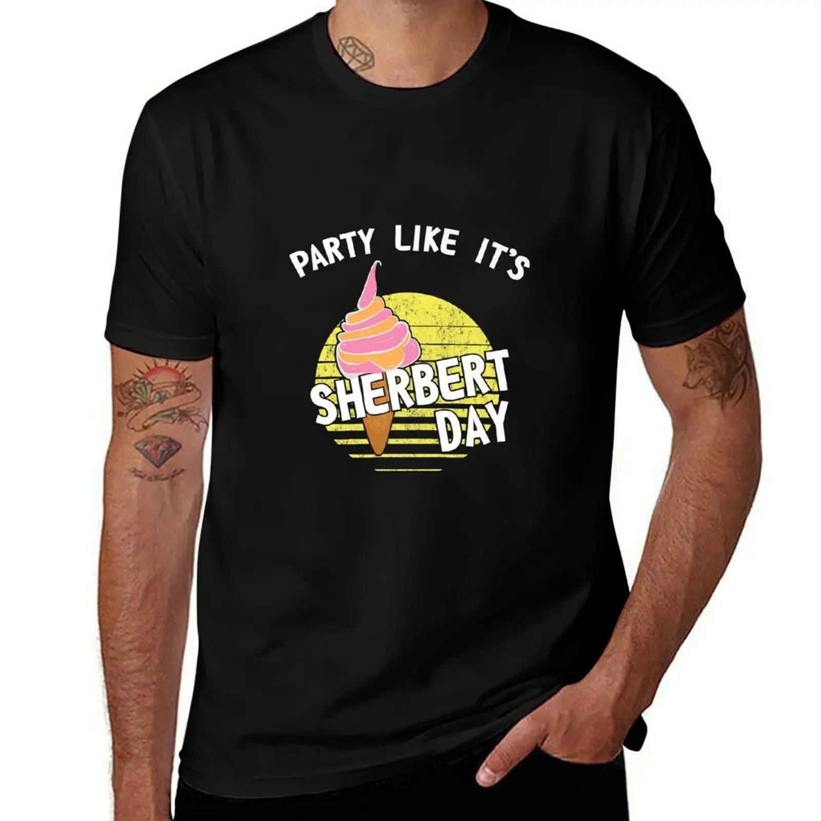 Party Like It's Sherbert Day Sherbet Birthday Tee T-Shirt boys whites cute clothes mens t shirt