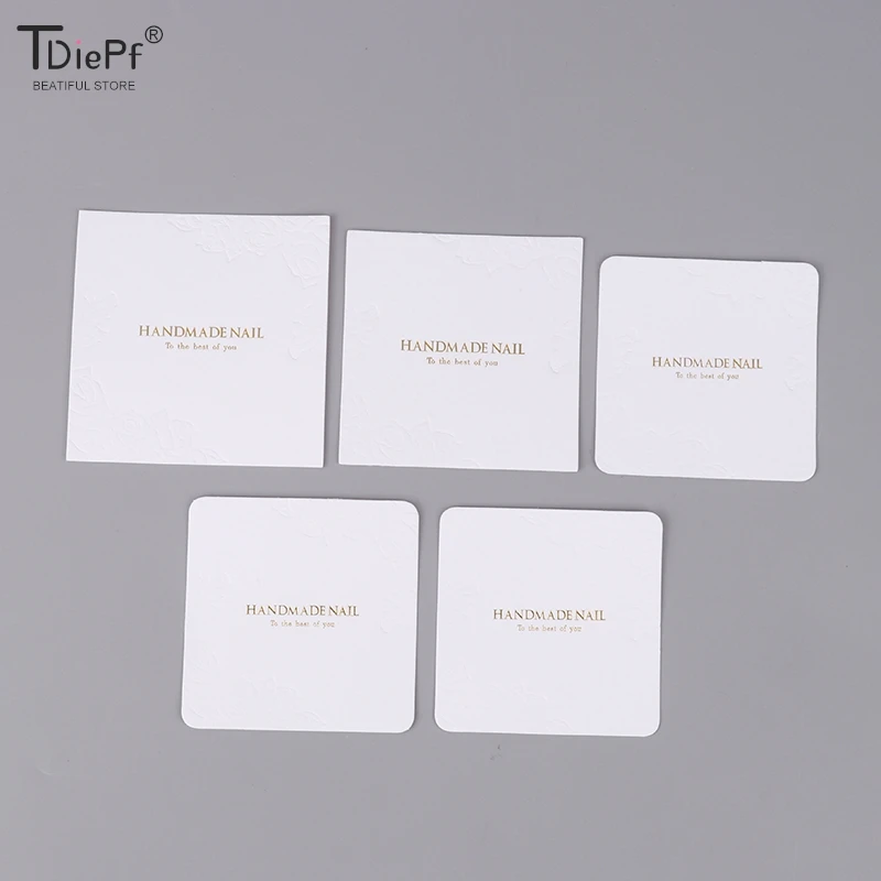 10PCS /Pack Nail Packaging Cards Press-On Nail Display Handmade False Nail Design Swatch Show Card Manicure Sample Display Salon