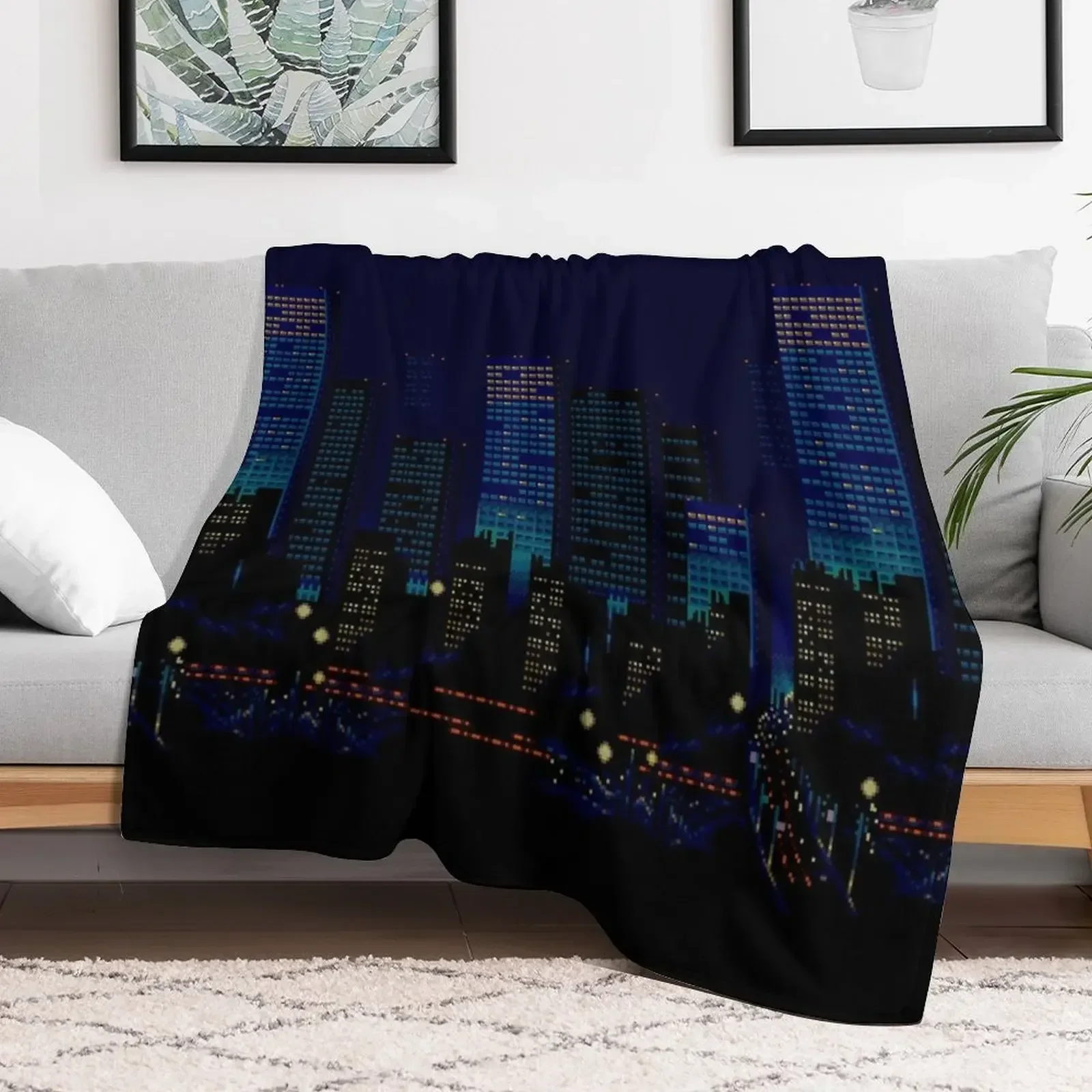 Streets of Rage 16-Bit City Throw Blanket Polar Winter beds Blankets For Baby Blankets