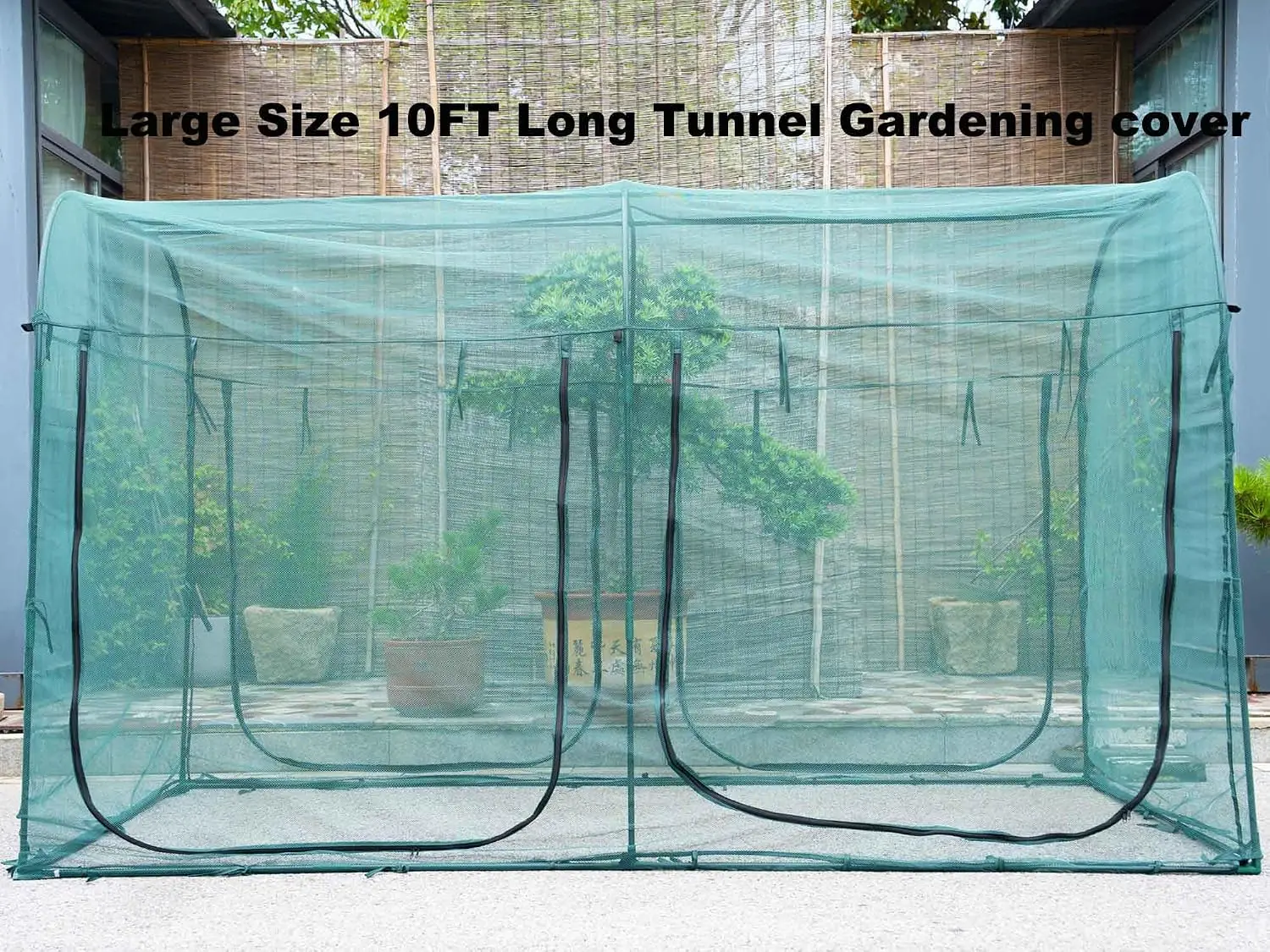 Poray Large Tunnel 10FTx6FT Plant Netting Cover, 6FT Tall Crop Cage Tomato Netting,Pest Guard Cover for Vegetables