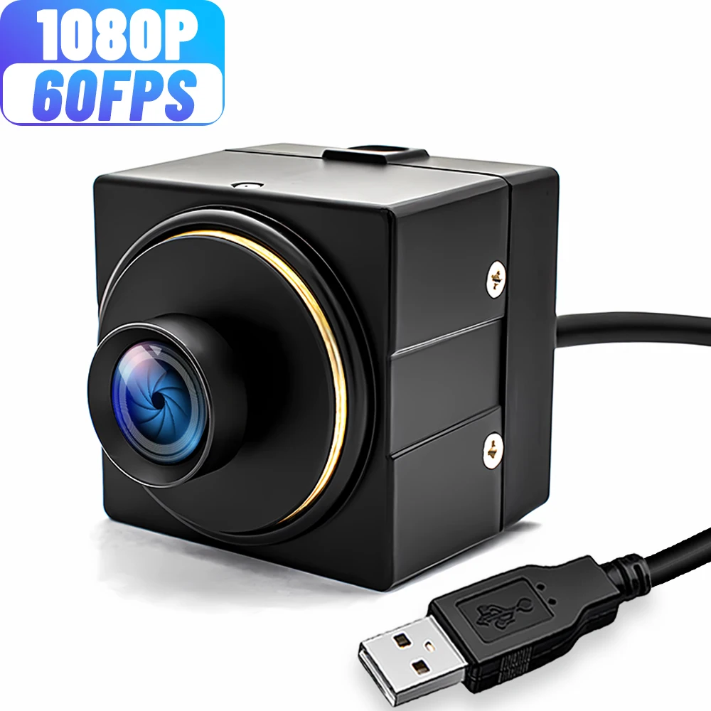 

WGWK 1080P Full HD 60FPS USB Camera High Speed UVC Plug Play PC Webcam 6.2mm 48° M12 Lens For Golf Swing Machine Vision System