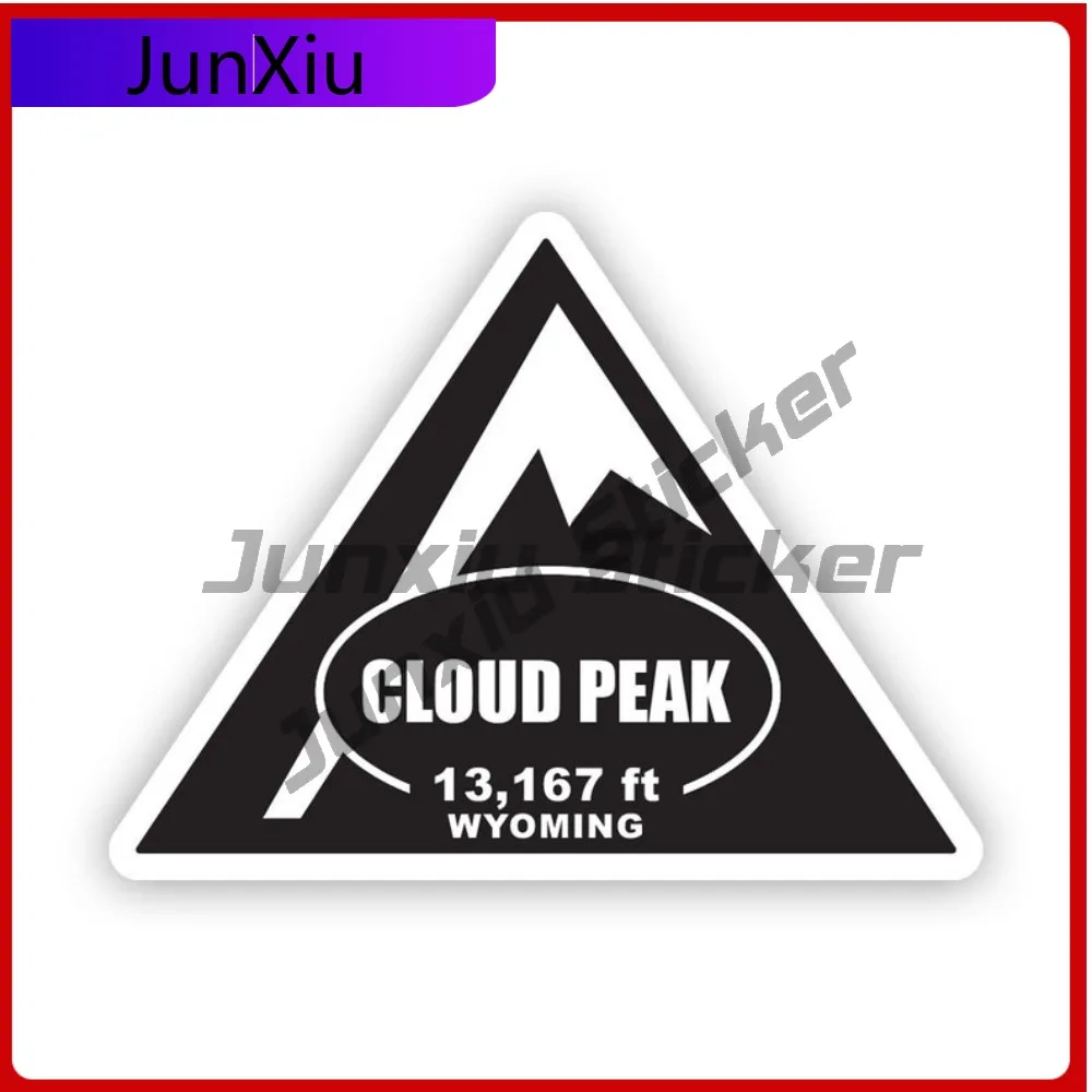 

Trendy Graphic Cloud Peak Sticker Decal American Made Uv Protected Wyoming Summit Mountaineering Hiking Sticker Uv Resistant