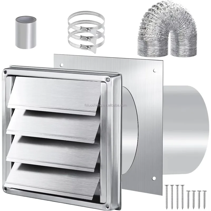 

Modern Design 4 Inch Plastic Dryer Ventilation Kit with Walled Duct Through Wall Dryer Ventilation Hose Connector Dryer