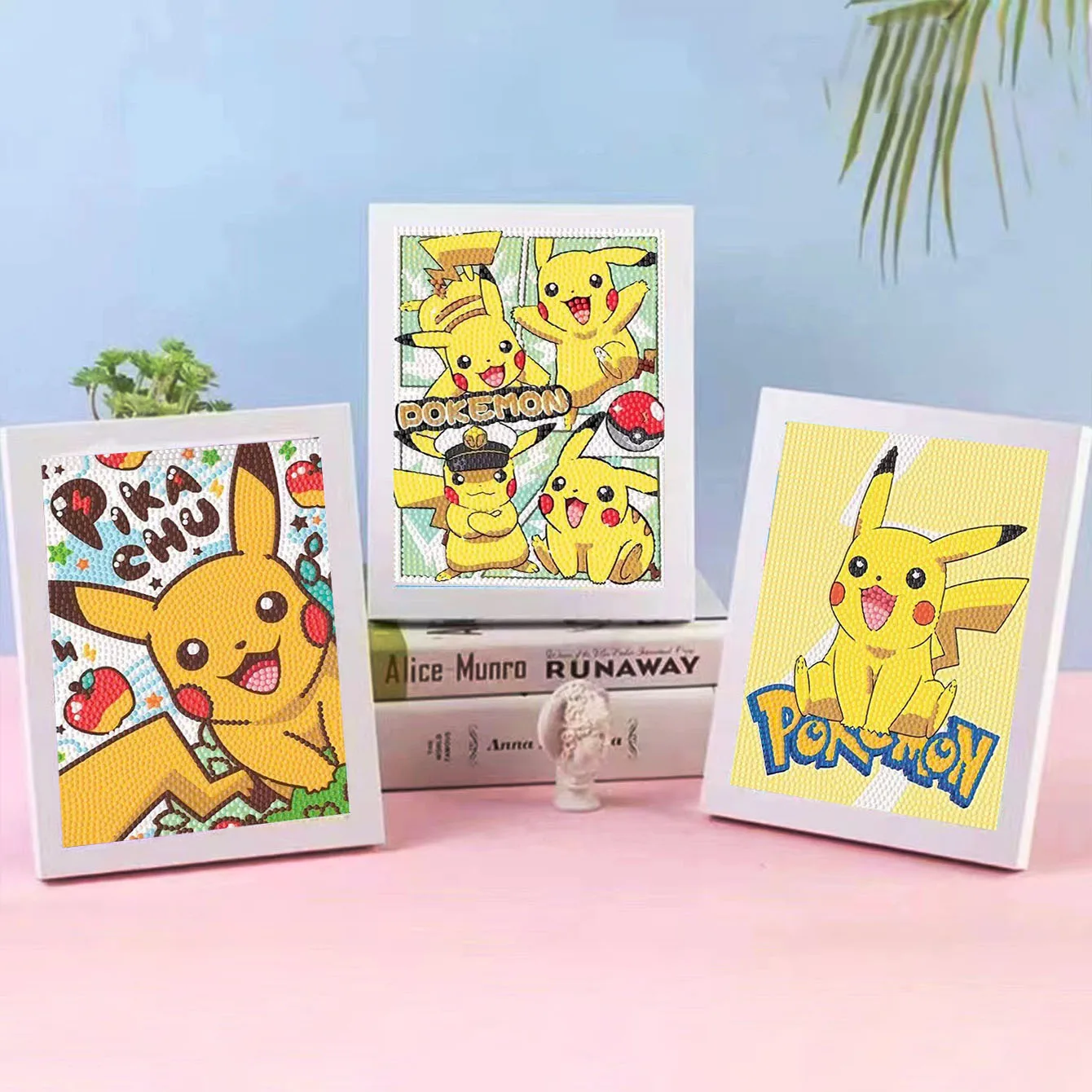 

MINISO&Pokemon Crystal Diamond Decorative Painting Cute Pikachu 5D DIY Cross Embroidery Kit Couple Handmade Gift Art Painting