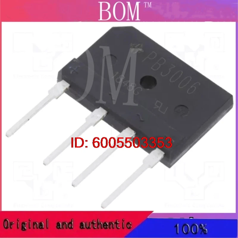 2pcs PB3006 PB3006-E3/45BRIDGE RECT 1P 600V 30A PB 3006 SIP-4 DIP New Original