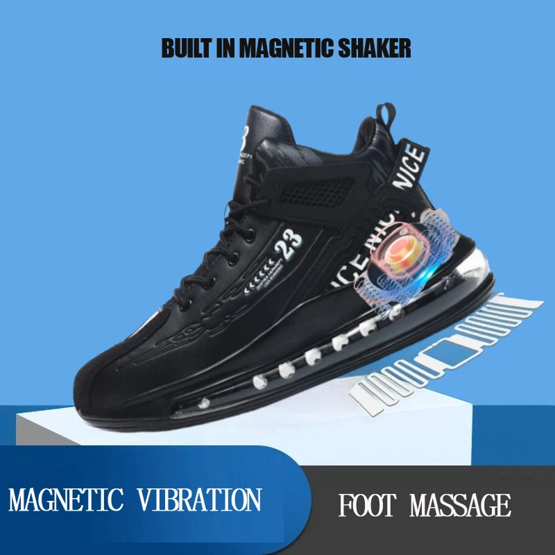 Новые кроссовки на воздушной подушке, кроссовки с магнитной вибрацией, мужские амортизирующие баскетбольные кроссовки, уличная женская обувь для бега