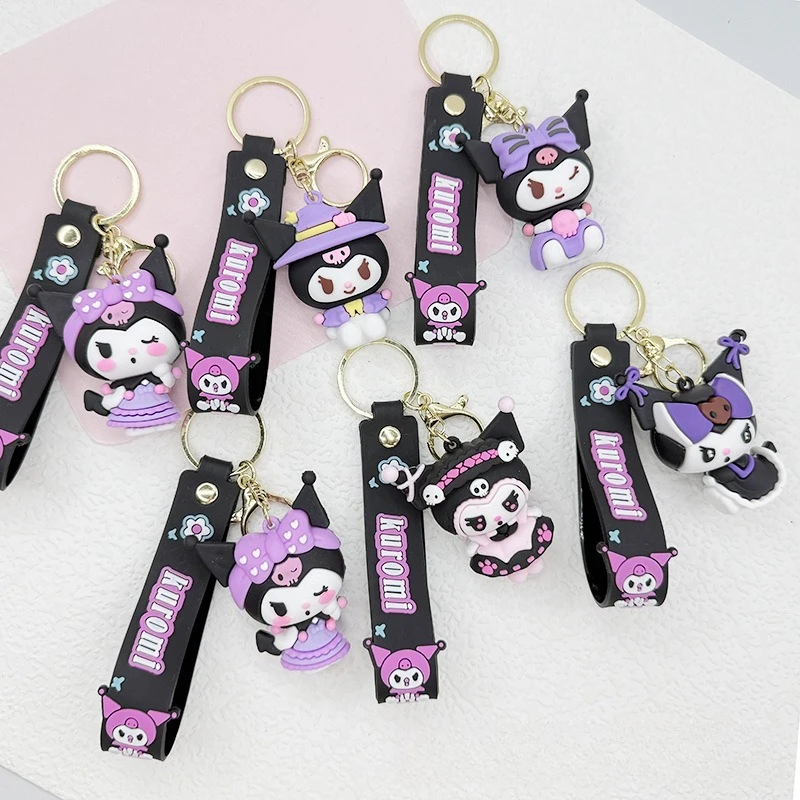 

Новый большой брелок Sanrio Kuromi Miniso, подвеска с мягким клеем, брелок Kulomi, слепая коробка, подвеска
