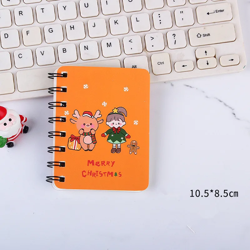 A7 Christmas Flip Coil Notebook Student Portable Pocket Notebook Office Notepad Diary School Office Suppliers Christmas Gift