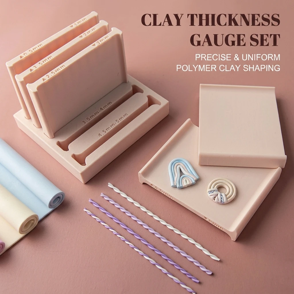

Engineering Plastic Polymer Clay Thickness Roller Tool For Sculpting and Jewelry Making, Smooth Non Stick Surface, Durable
