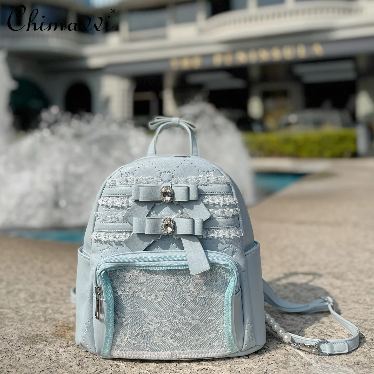 

Japanese Style Lace Pain Bag Sweet Girl Star Chasing Baby Bag 2026 New Cute Student Lolita Printing Preppy Backpack Women