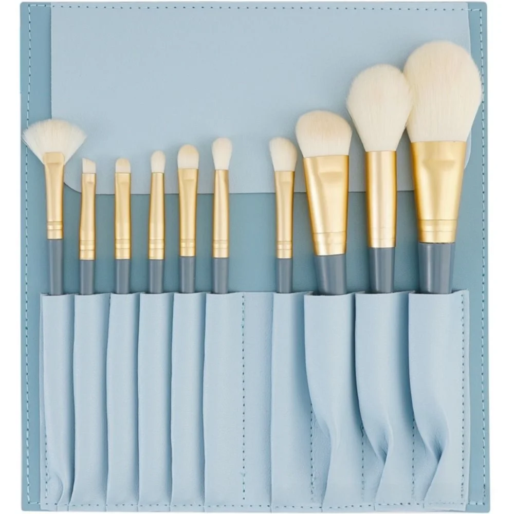 10 pezzi pennelli per trucco portatili durevoli a setole morbide set di pennelli per trucco soffici super morbidi strumenti per il trucco principianti principianti