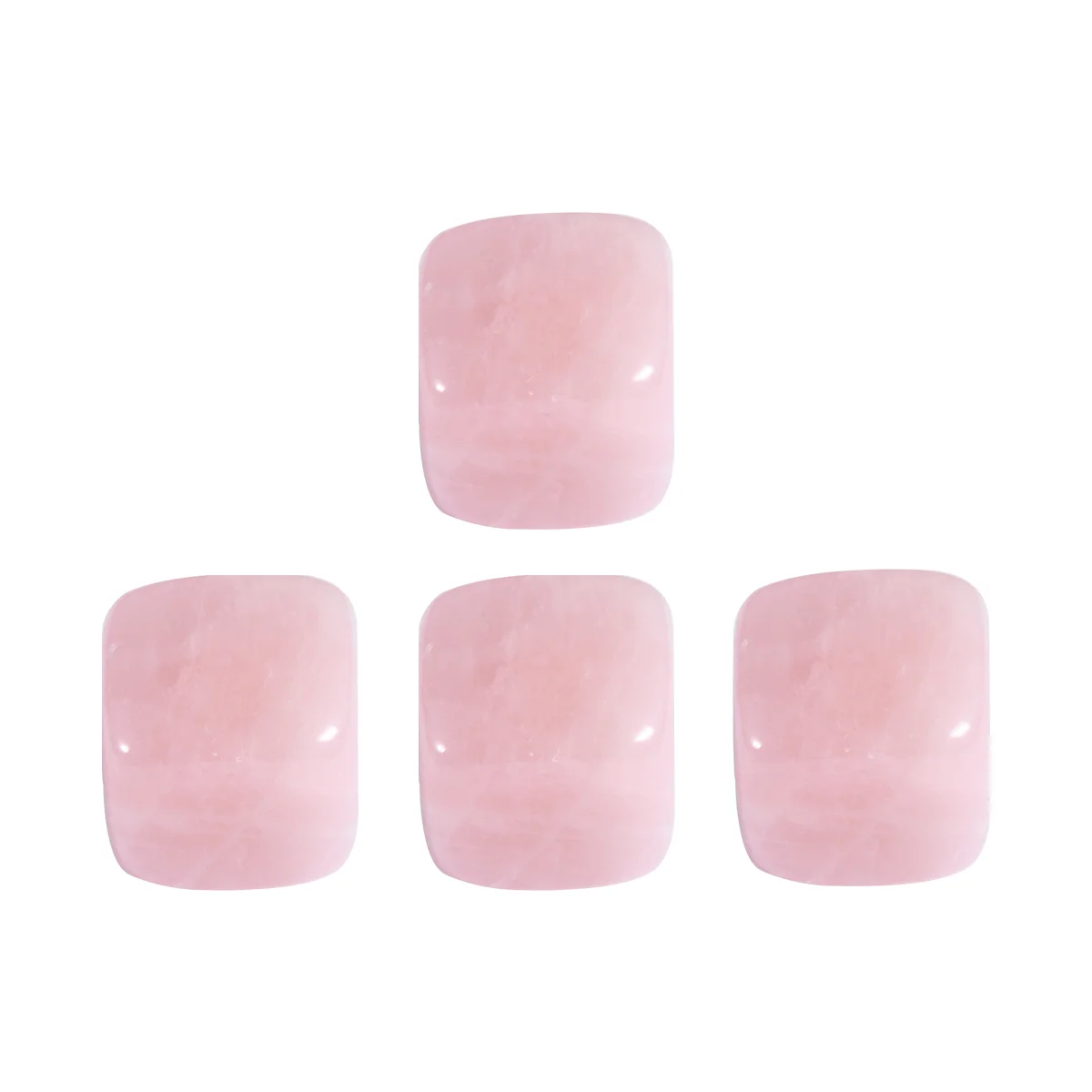 4pcs Reusable Natural Ice Stone Beverage Chilling Cubes for Home Bar (Pink Crystal)