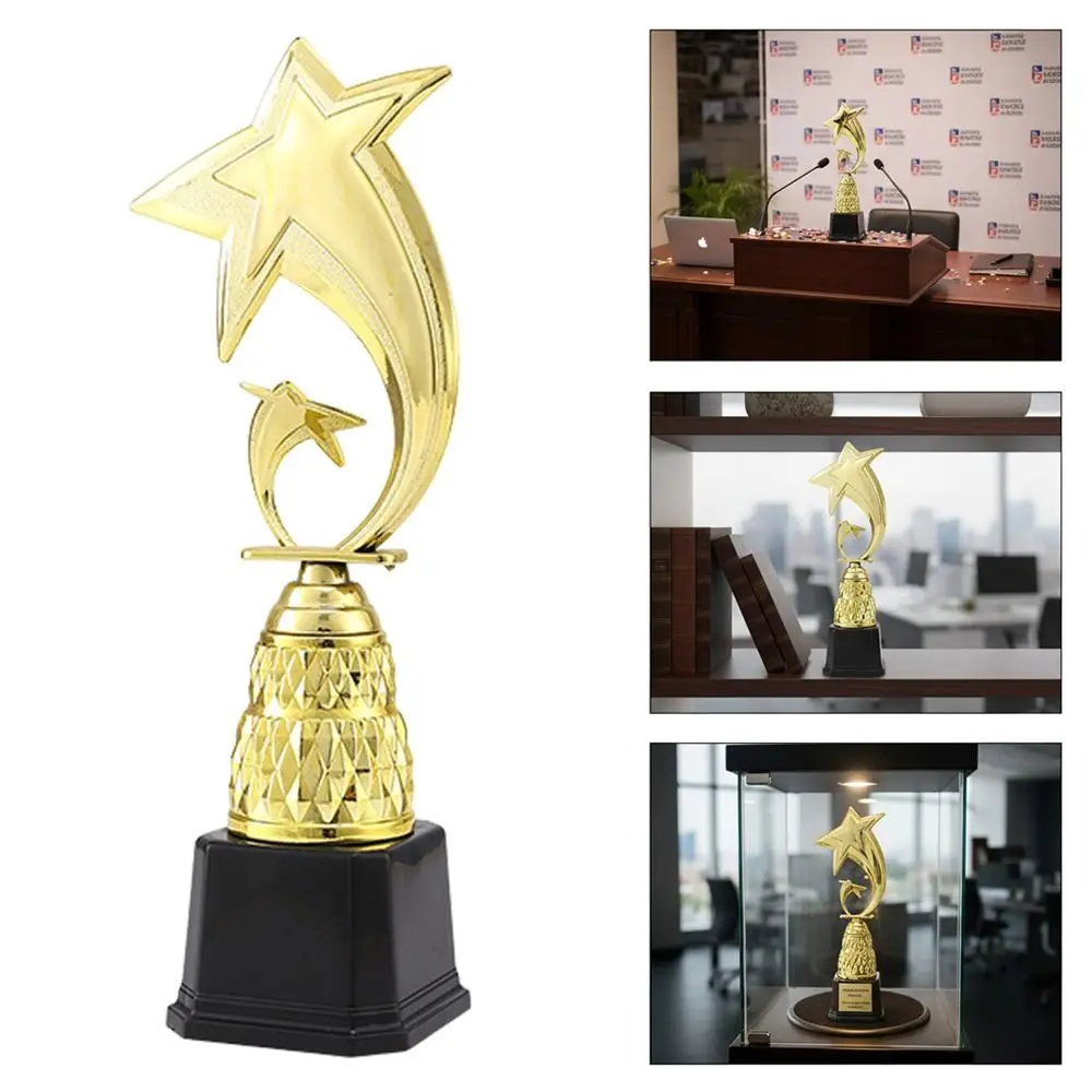 22/26/28/31cm Star Trophy Plastic Base Black Base Star Trophy Cup Star Honor Creative Design Competition Trophy
